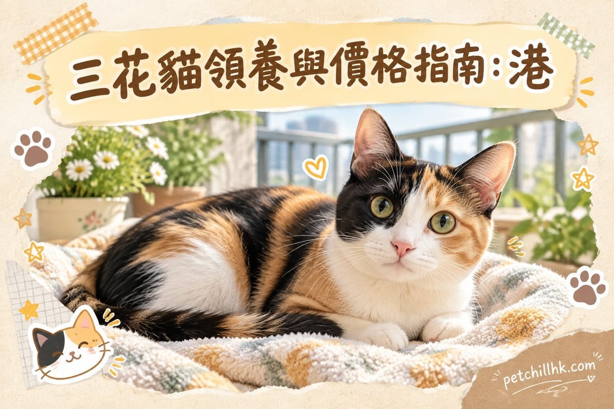 三花貓領養與價格指南：港人領養途徑、費用同查證清單｜PetChill 寵物百科