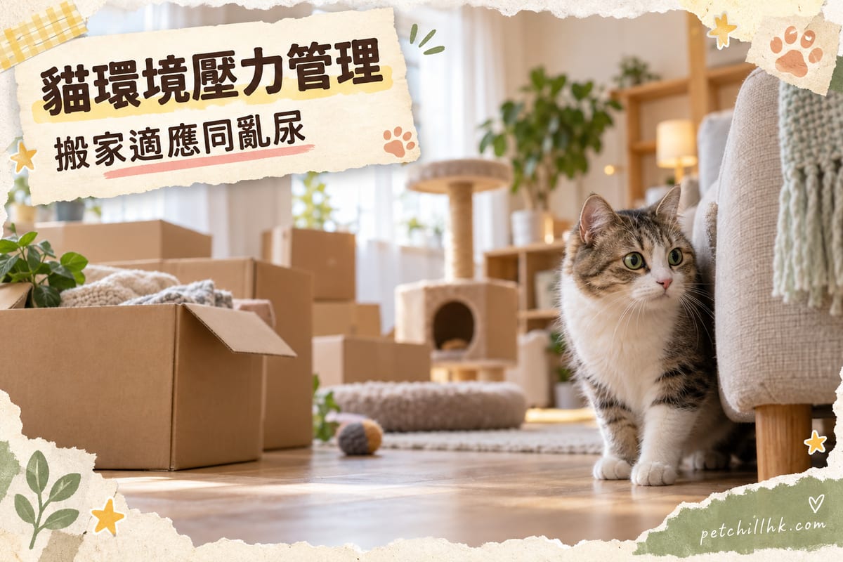 貓咪對環境變化超敏感!搬家換家具前必看的壓力管理指南|PetChill 寵物百科