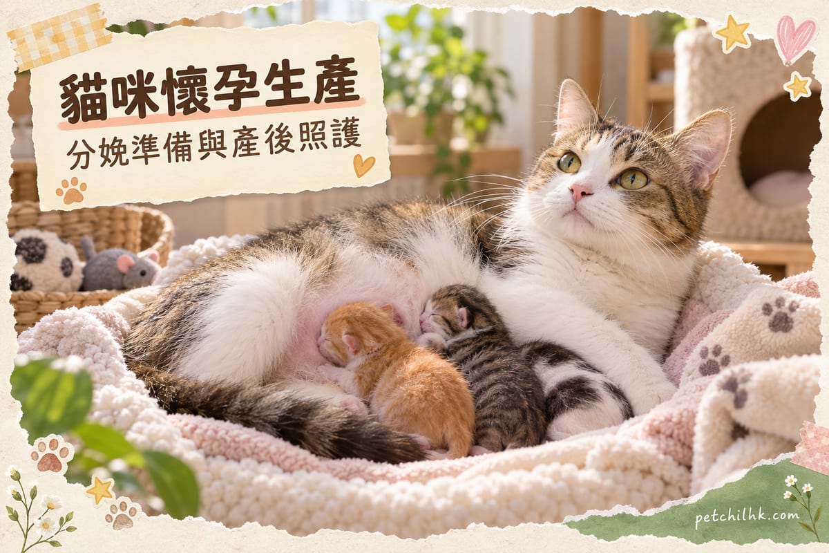 貓咪懷孕與生產全攻略｜妊娠徵兆、分娩準備、產後照護一次睇晒
