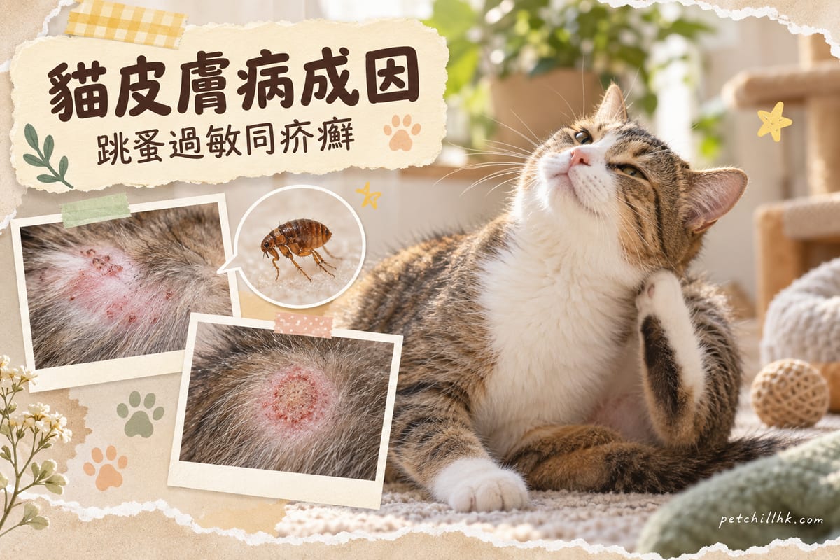 貓咪皮膚病全攻略｜跳蚤過敏、疥癬、錢癬 3 大常見症狀＋預防方法一次睇晒