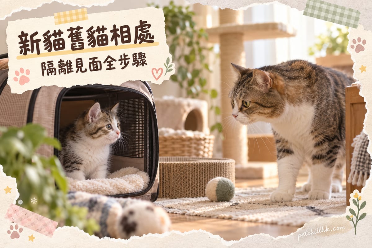 新貓入屋 14 天磨合 SOP|四階段時間表+紅綠燈觀察表