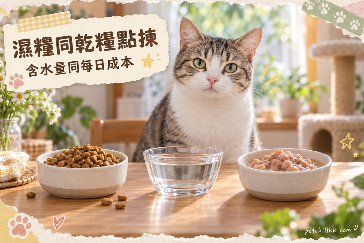 Cat Canned Food vs Dry Food 2026: Moisture, Water Intake and Daily Cost Comparison with Hong Kong Real Prices — PetChill