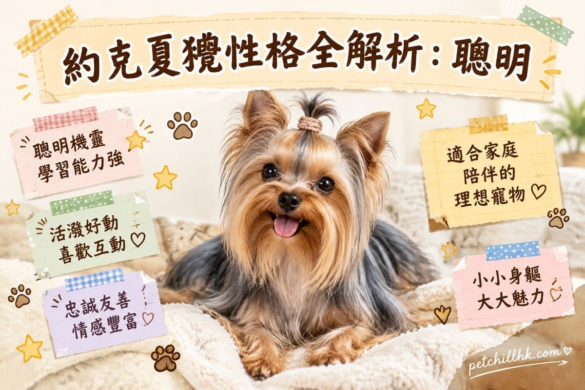 約克夏㹴性格全解析:聰明、貼人、有主見的三部分伴侶犬|PetChill 寵物百科