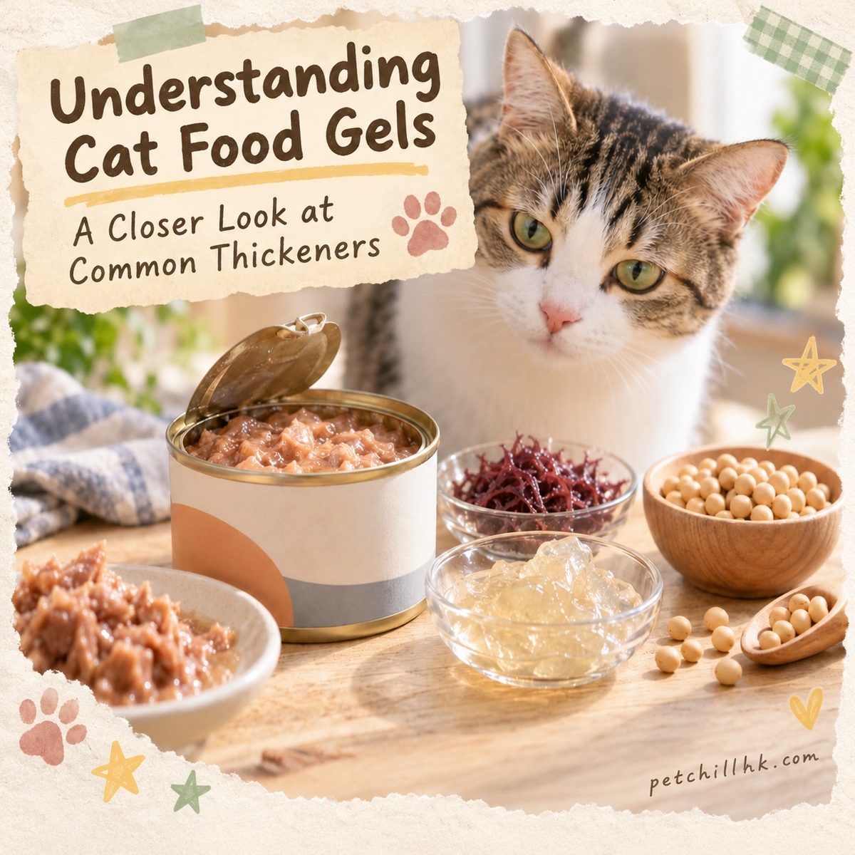 Cat Canned Food Gums Explained 2026: Carrageenan, Guar Gum and 4 Other Thickeners at a Glance — PetChill