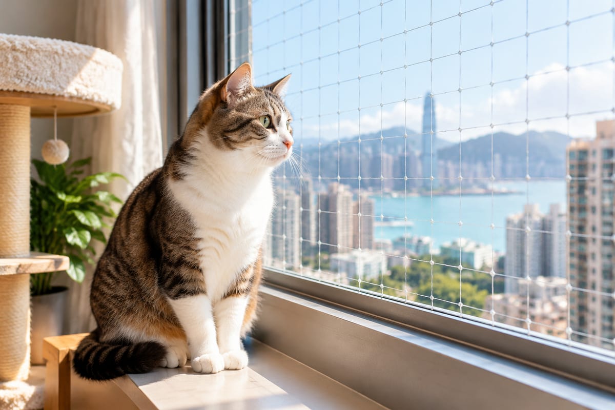 Cat Anti-Fall Guide Hong Kong | Window Sealing + Balcony Protection: 5 Key Measures for High-Rise Homes — PetChill