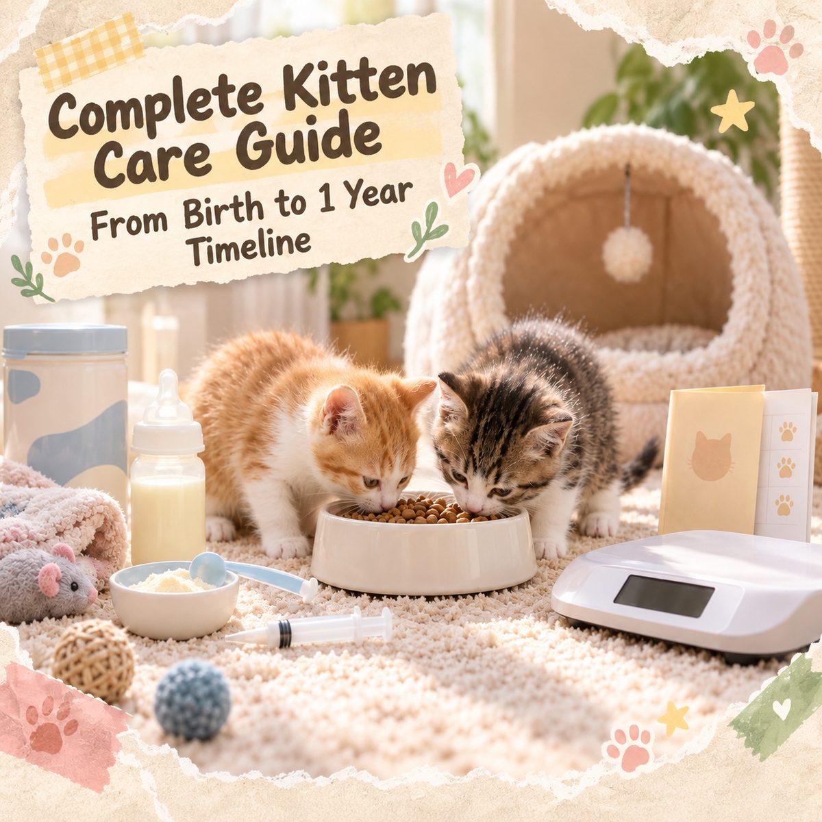 Kitten Care Guide: 0-12 Month Feeding, Vaccination, Deworming and Growth Timeline (2026) — PetChill