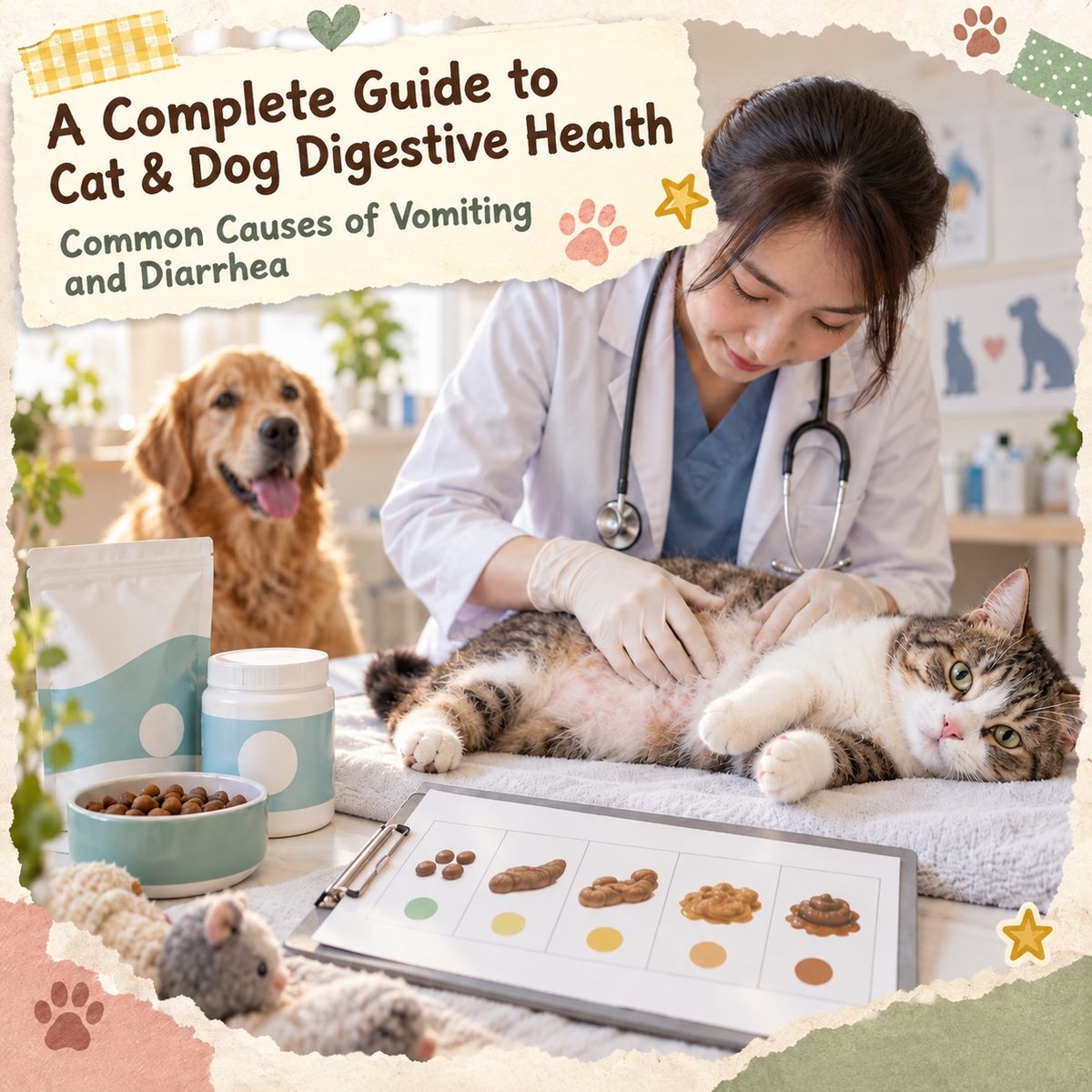 Cat & Dog Digestive Health Guide 2026: Causes of Vomiting, Diarrhoea, Soft Stool & Mucus, and How to Choose Probiotics — PetChill