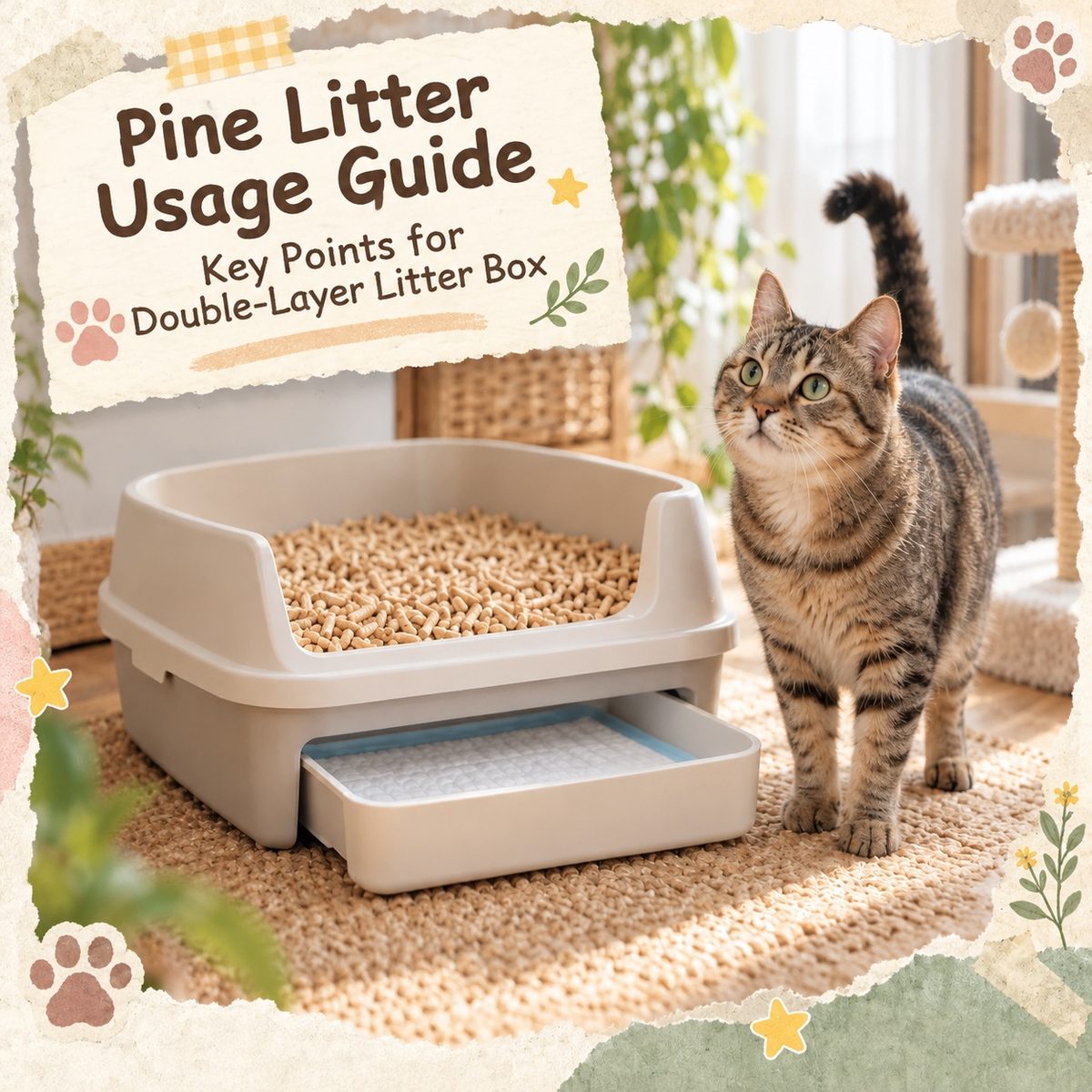Pine Cat Litter (Disintegrating Wood Litter) Guide 2026 | Hong Kong Double-Layer Tray Matching, Mould Prevention and Real Prices — PetChill