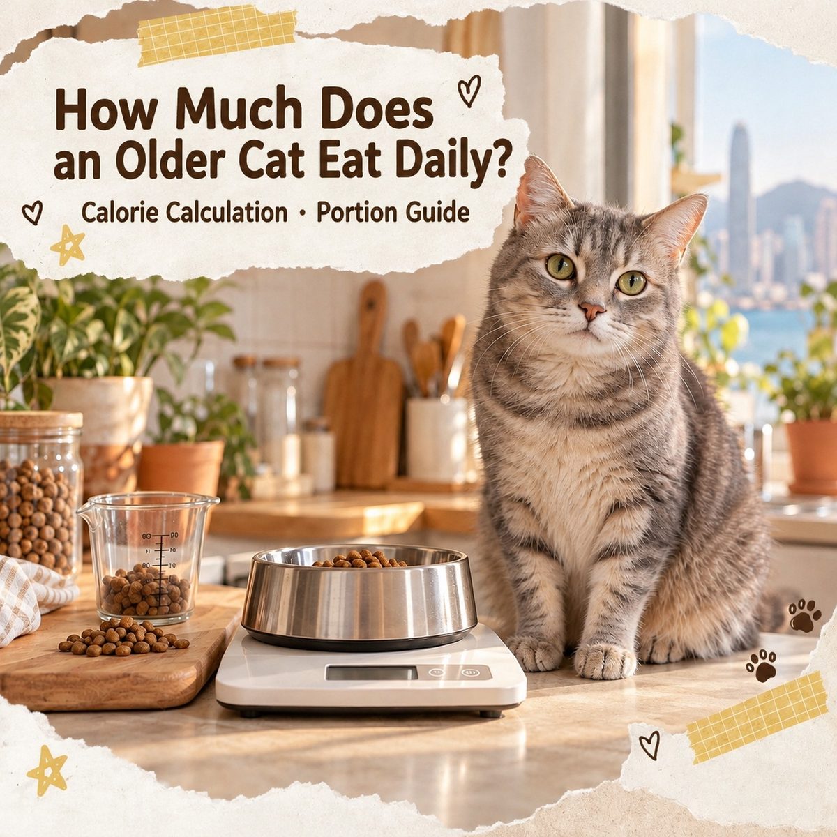How Much Should a Senior Cat Eat Daily? | Calorie Formula + Portion Table + Meal Schedule (Hong Kong) — PetChill