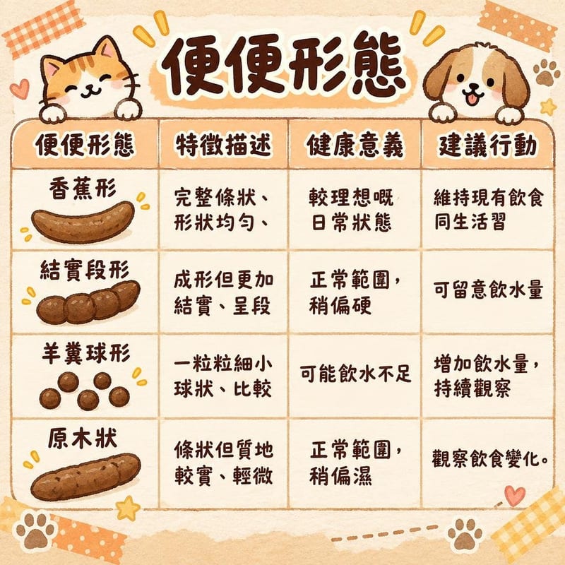 貓咪便便觀察指南7種便便形態4步記錄法判斷貓咪健康 知識圖卡1