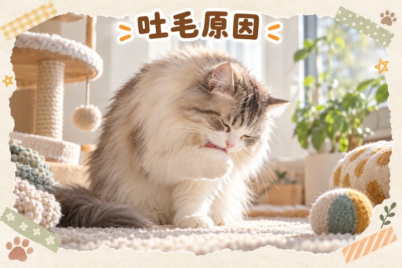 貓咪吐毛球全攻略正常vs危險症狀毛球症預防長毛貓護理一次睇晒 知識圖卡1