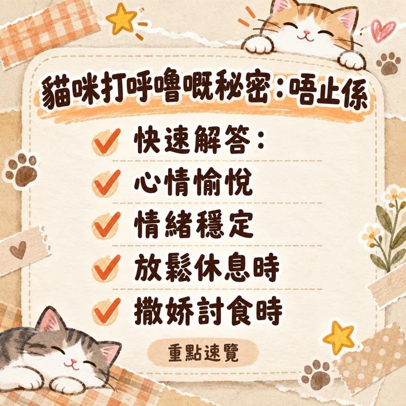 貓咪打呼嚕嘅秘密唔止係開心咁簡單 知識圖卡2