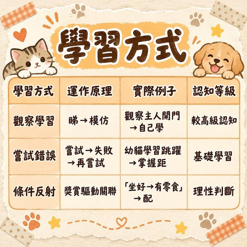 貓咪比您想像中聰明揭開喵星人嘅學習秘密同高智商行為 知識圖卡1