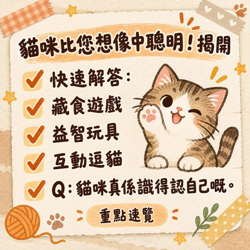 貓咪比您想像中聰明揭開喵星人嘅學習秘密同高智商行為 知識圖卡2