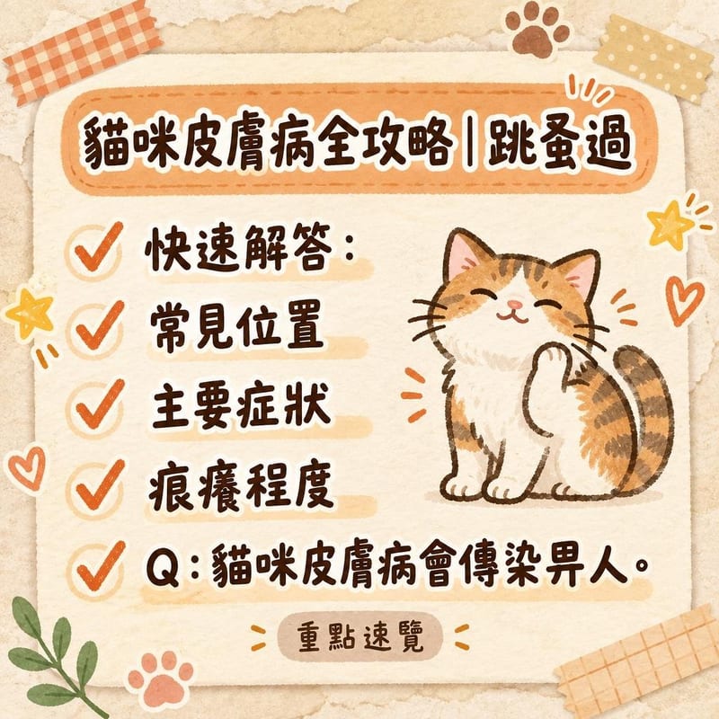 貓咪皮膚病全攻略跳蚤過敏疥癬錢癬3大常見症狀預防方法一次睇晒 知識圖卡2