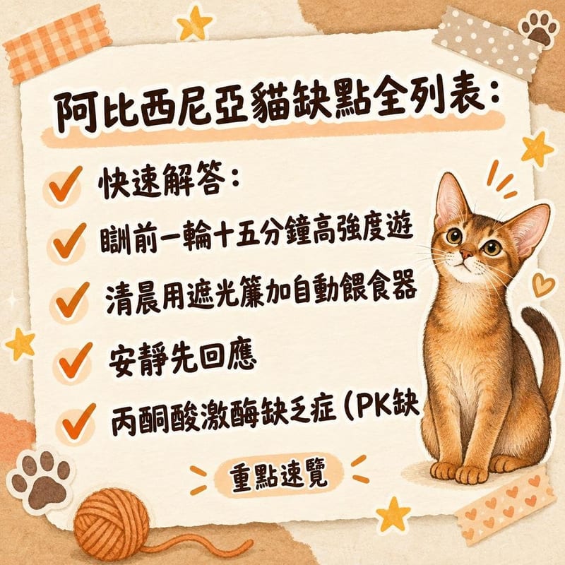 深夜客廳，一隻阿比西尼亞貓喺貓爬架同書架之間騰空躍起，只見身影