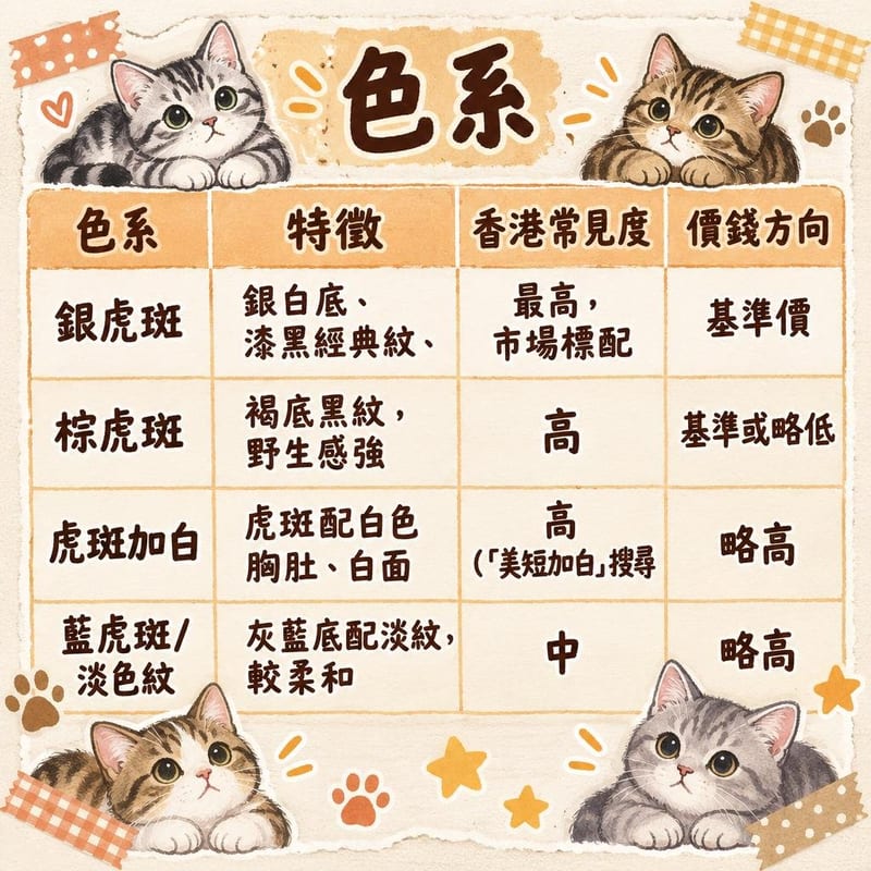 american-shorthair-colors-hk 知識圖卡1