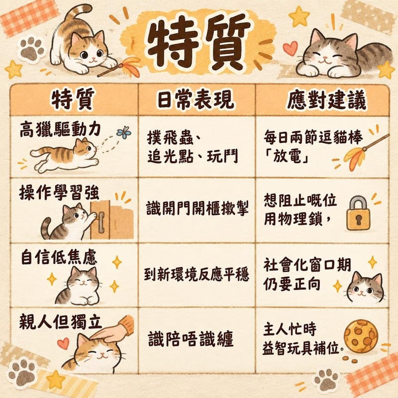 american-shorthair-personality-hk 知識圖卡1
