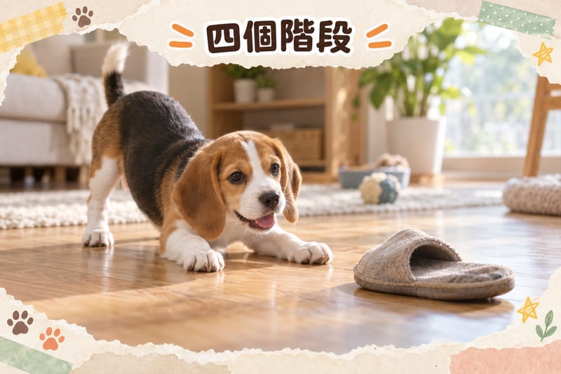An older Beagle being examined at a veterinary clinic, the vet gently palpating its abdomen