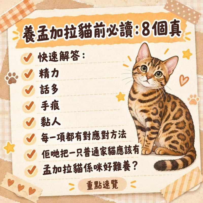 孟加拉貓喺半夜嘅客廳躍起撲向空中嘅逗貓棒，軌跡帶出動感模糊
