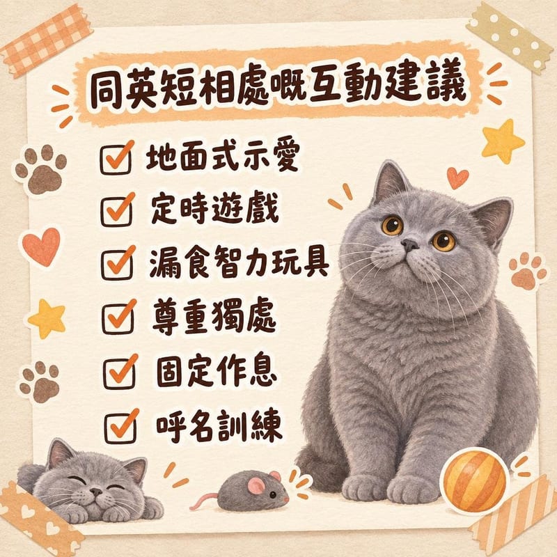 一家大細同英國短毛貓喺地蓆玩逗貓棒，貓興致勃勃
