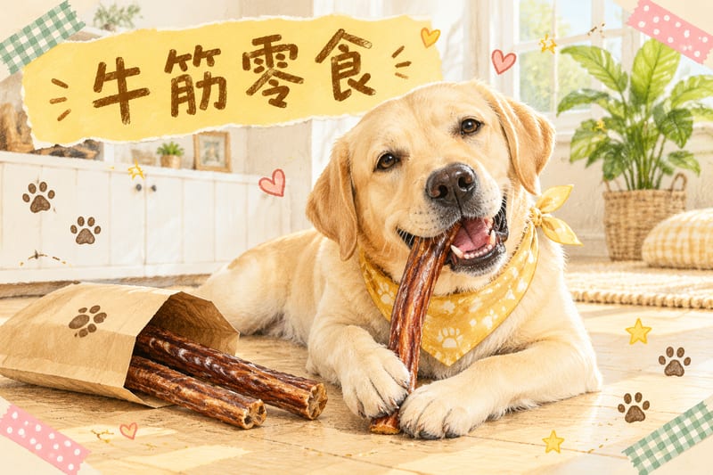 牛筋零食指南|香港狗主必讀:牛筋條咬棒好處・尺寸揀選・安全注意