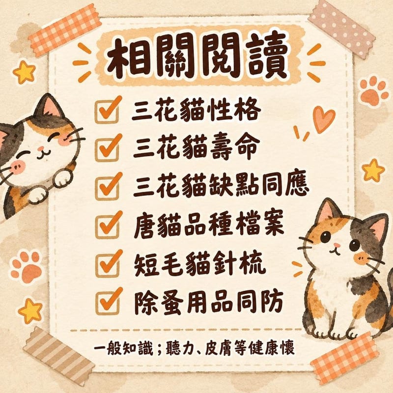 一隻高白斑三花貓瞓喺白色床墊上，藍眼，旁邊主人以梳子輕力梳毛