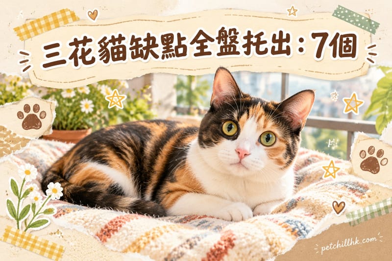 三花貓缺點|香港飼主必讀7大真實挑戰與應對