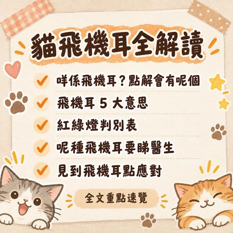 貓飛機耳全解讀|PetChill 圖卡整理
