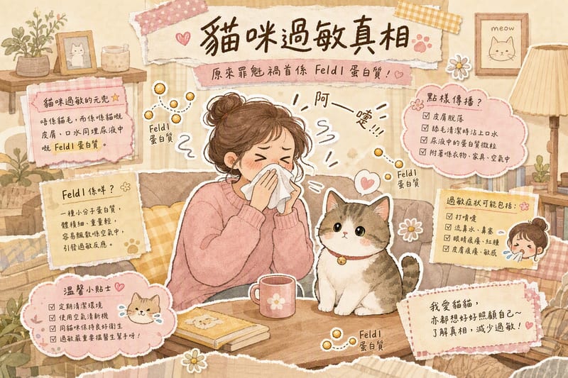 對貓過敏就不能養貓?Fel d 1 過敏原真相、症狀、低敏貓種推薦