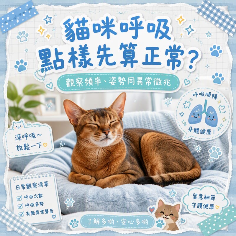 貓咪呼吸觀察全攻略|正常頻率、測量方法、6大異常信號一次睇清