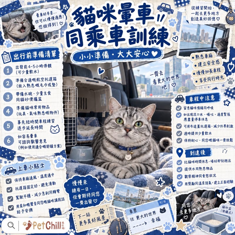 貓咪暈車:暈動症4大症狀+乘車脫敏訓練