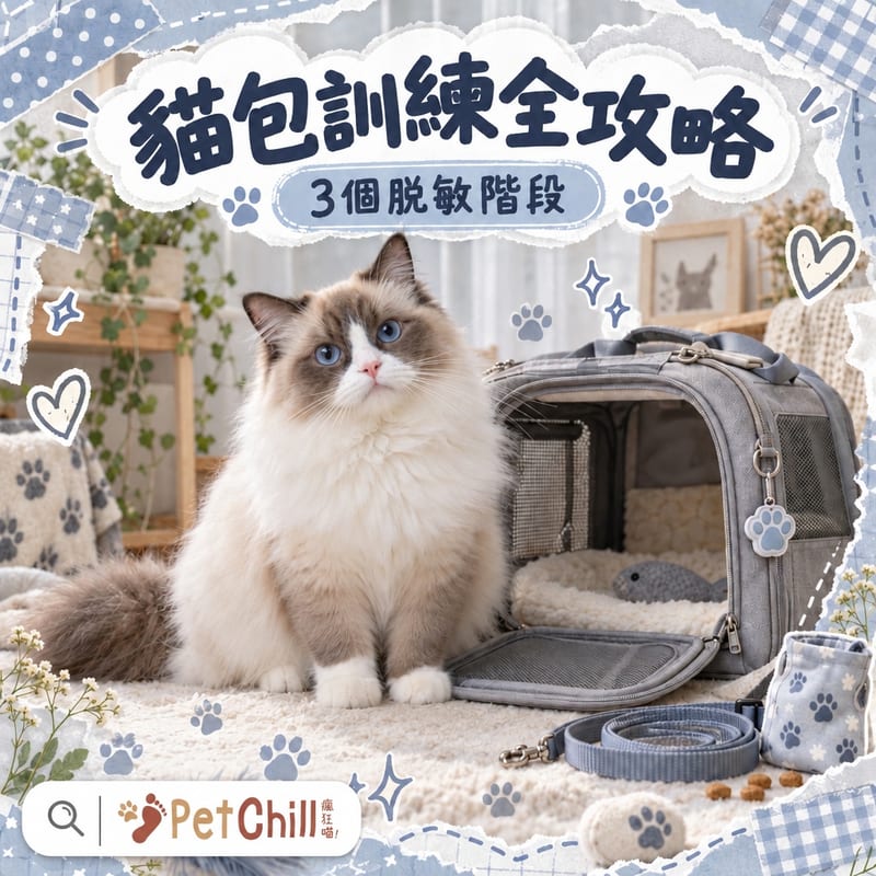 貓包訓練：3個脫敏階段令主子自己行入包