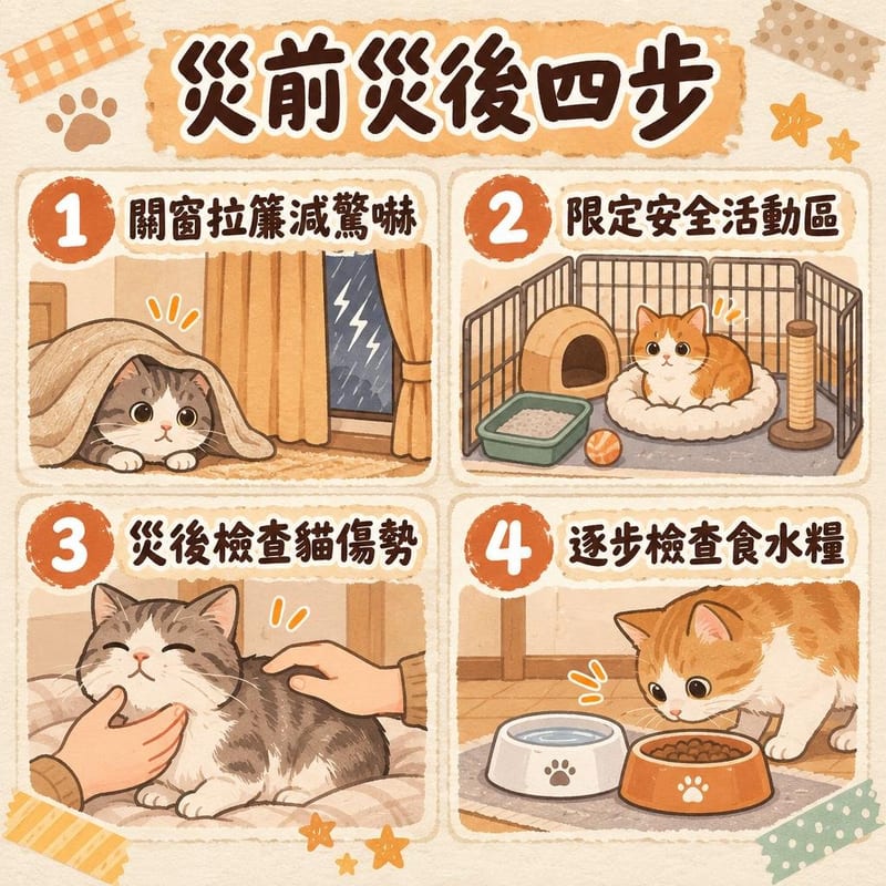 災前災後四步｜PetChill 圖卡整理