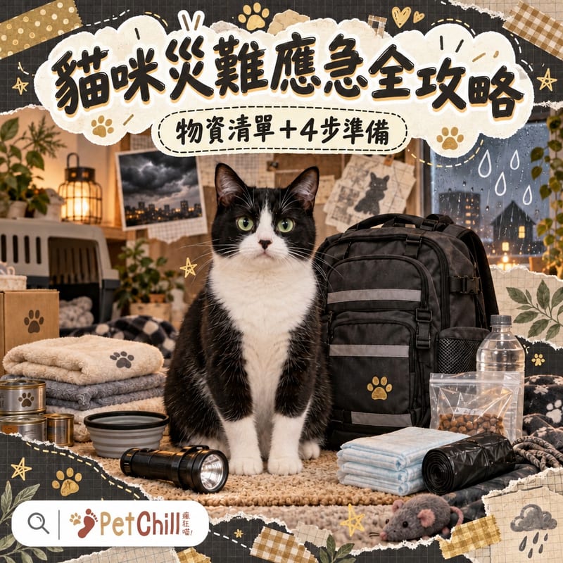 貓咪災難應急4步準備＋物資清單