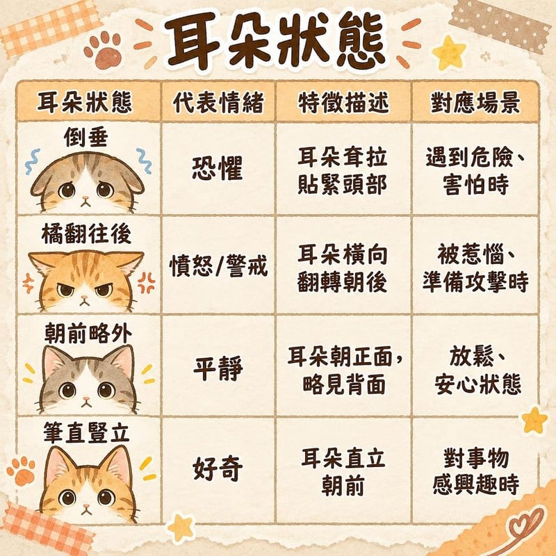 耳朵狀態｜PetChill 圖卡整理