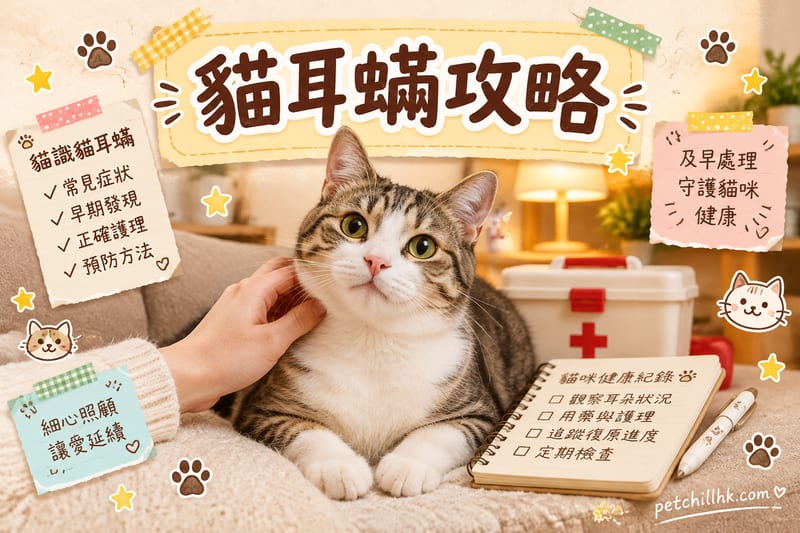 貓耳蟎全攻略 2.0|咖啡渣耳垢分辨+治療四步+斷尾陷阱:狂抓耳唔止係污糟