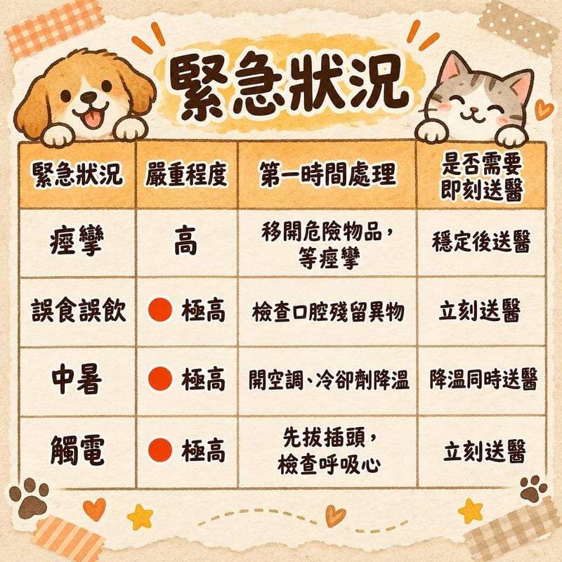 緊急狀況｜PetChill 圖卡整理