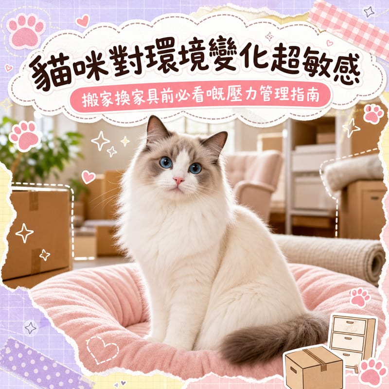貓咪對環境變化超敏感!搬家換家具前必看的壓力管理指南