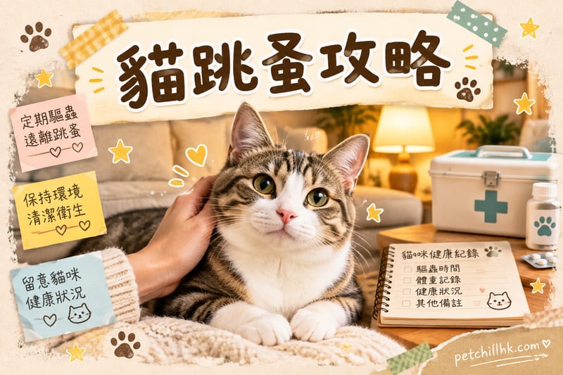 貓蚤全攻略 2.0|唔出街都會中+三階段滅蚤 SOP:睇晒蚤嘅一生就知點解