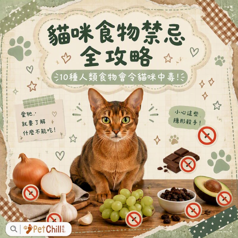 貓咪食物禁忌全攻略|10種人類食物會令貓咪中毒!香港貓奴必睇安全指南