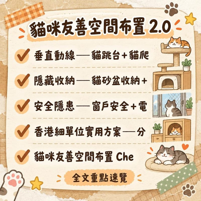 貓咪友善空間布置 2.0｜PetChill 圖卡整理