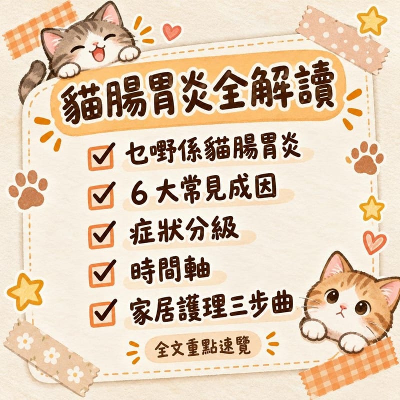 貓腸胃炎全解讀|PetChill 圖卡整理