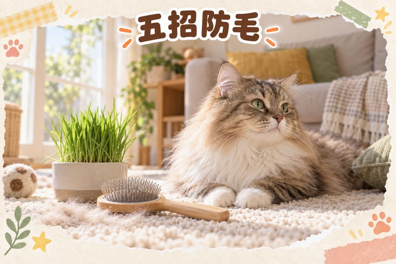 貓咪吐毛球全攻略｜PetChill 圖卡整理