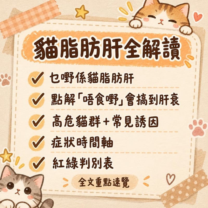 貓脂肪肝全解讀｜PetChill 圖卡整理