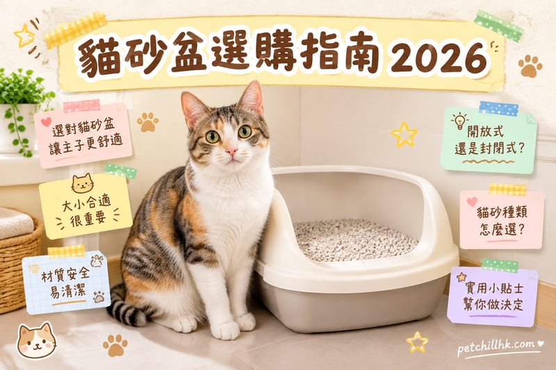 貓砂盆點揀？2026 香港貓砂盆指南｜尺寸擺位清潔