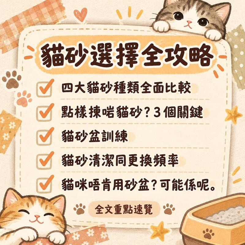 貓砂選擇全攻略|PetChill 圖卡整理