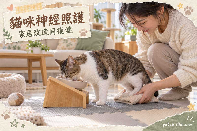 貓咪神經系統受損照護全解|成因、家居改造、復健同長期支援(香港)
