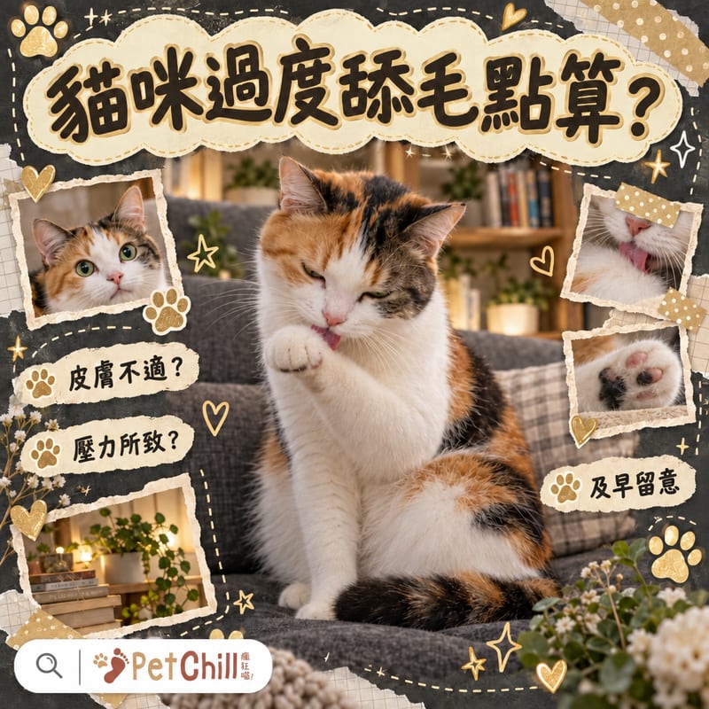 貓咪過度舔毛點算?壓力性脫毛5個警號+3步處理指南|香港貓奴必睇