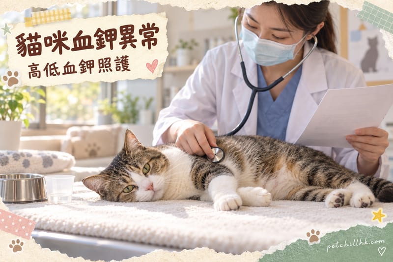 貓咪血鉀異常全解:高血鉀/低血鉀成因、症狀同驗血解讀
